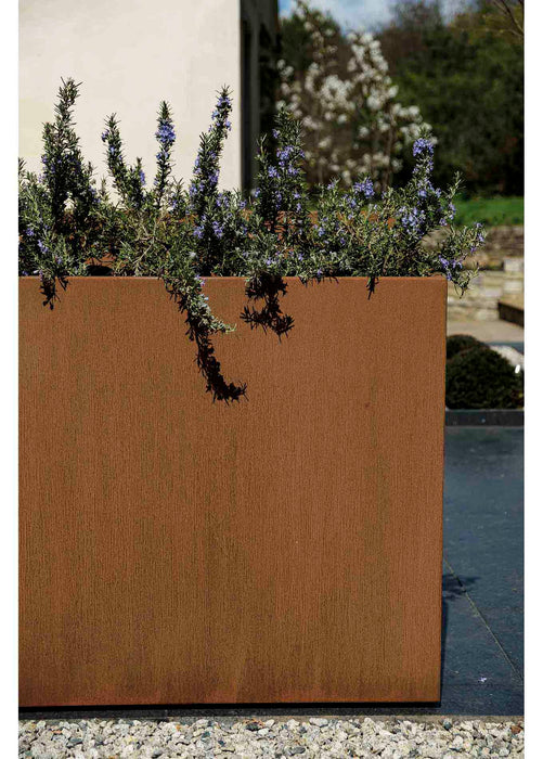 Tall rectangular planters can be used to create a screen