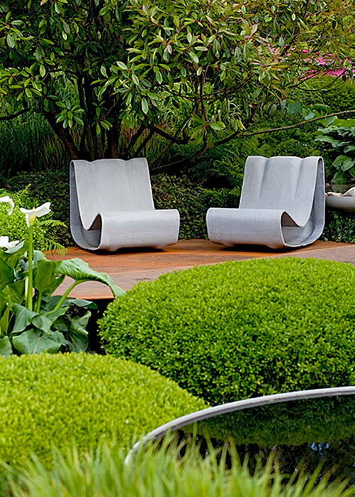 Loop chairs in a Diarmuid Gavin garden for Chelsea